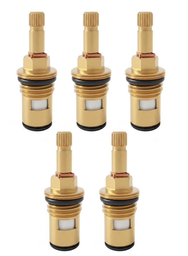 Acetap Brass Ceramic Disc Cartridge Quarter Turn 1/2 Inch, Hot and Cold Bathroom Kitchen Tap Faucet Valve, Spindle For Water Tap (Pack of 5 Piece) - Image 1